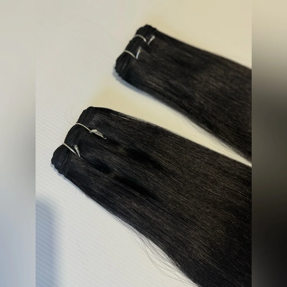 30 in Black Weave / wefts Hair Extensions In Straight Hair - Realistic